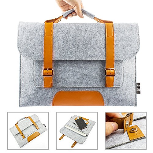 TFDirect Grau Case Filz H  lle Sleeve Tasche mit Handle f  r 15 inch MacBook Pro with Retina Display  Grau