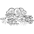 Shri & Sam Stainless Steel Shagun Dinner Set (50 Pcs Glory Set),Solid