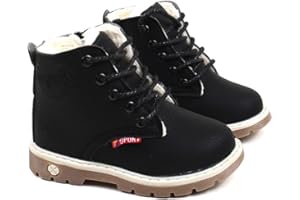 DELOITO--BABY SHOES Deloito Children Shoes, Child Fashion Boys Girls Sneaker Boots Autumn Winter Warm Thick Baby Kids Casual Shoes Leather Snow Shoes