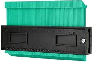 SAMTEK Contour Gauge Profile Tool – Laminate Flooring Tools for Carpets, Tiles, Flower Strips – DIY Profile Gauge Duplicator Tool for Measuring, Marking, Duplicating and Installing (14cm/6inch, Green)