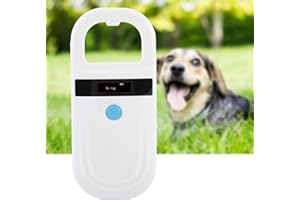 QINLORGO Haustier Mikrochip Scanner, Handheld Pet Reader Wiederaufladbarer Tier Chip ID Scanner Mikrochip Scanner Haustier Tag Scanner