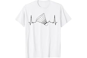 ACCESSOIRES DE BADMINTON CADEAUX SPORTIFS CHEMISES Badminton sport Cardiogram Raquette de Badminton T-Shirt