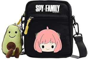 flowereyes Spy X Family Sac à bandoulière avec bandoulière réglable Anya Forger Daypack Sac fourre-tout Cartable Causal Forger Family Kawaii Yor Loid Bag Petit sac carré 18 cm * 14 cm * 5 cm