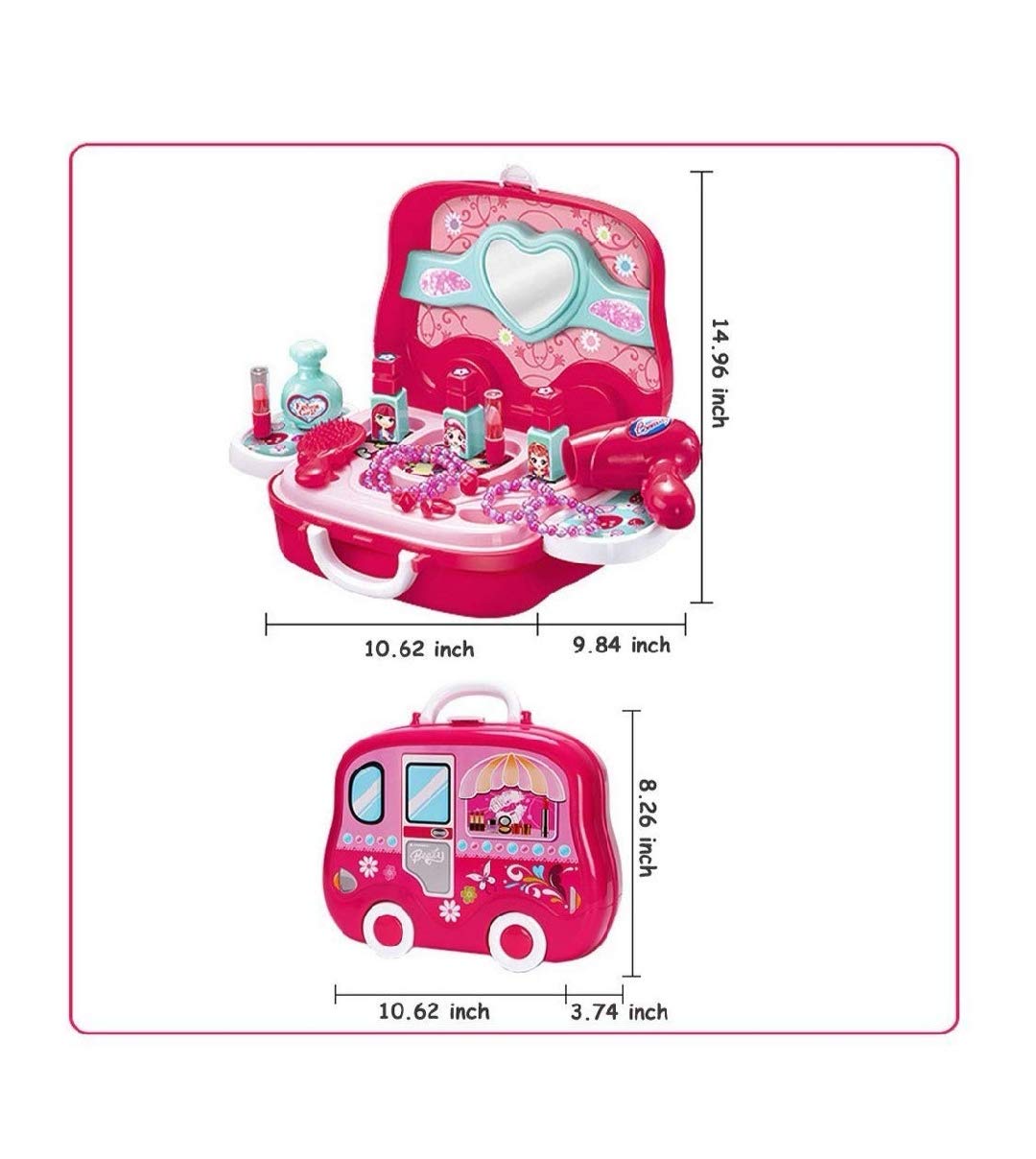 Vikas Gift Gallery Makeup Set for Girls | Lightweight Portable Plastic Suitcase Kit | Ideal for 3+ Years Kids | Non-Toxic | Kid-Friendly - Image 4
