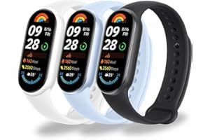 ‎MONUARY Monuary 3-10 Stück Ersatzarmbänder Kompatibel mit Xiaomi Smart Band 10/9/8, Farbenfrohe Sportliche Armbänder, Weich und Atmungsaktiv, Schnellverschluss