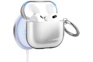 Haofun per AirPods 4 per Custodia,Cover in TPU Protettiva Trasparente,AirPods 4 Custodia Protettiva con Moschettone[Antiurto, Antiossidante, Non è facile ingiallire] - Colore Trasparente