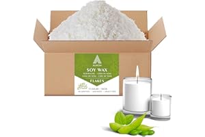 AUROH 100% Pure Soy Wax 5KG Natural SOYA Container Wax Flakes for Candle Making, Wax Melts – Biodegradable, eco-Friendly Wax