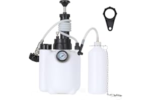 JOMAFA 3 litros Purgador Frenos Coche Equipo de Purga de Frenos Sangrador de frenos y embragues manual por presion para taller mecanico Sistema purgador de frenos para cambio de liquido de frenos