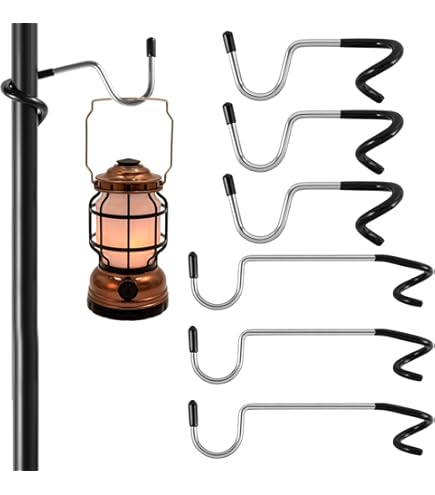 Alnicov 2-in-1 Camping Hook & Lantern Hanger - Perfect For Tent Poles, Fishing Trips & Outdoor Adventures