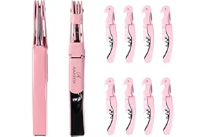 AAABOX 5 Stück Kellnermesser Rosa，3-in-1 Flaschenöffner,Upgraded Heavy Duty Edelstahl Korkenzieher Wein,Weinöffner für Sommeliers Kellner und Barkeeper