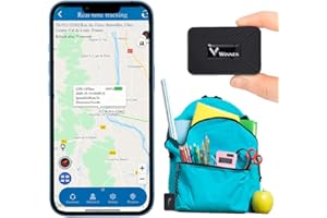 Winnes GPS Tracker Mini tragbar APP/Web-Echtzeit-Tracking/Verschiedene Alarme/Geofence/Routenvisualisierung vielseitig einsetzbar GPS Tracker Fahrrad, Auto, Kinder TK913
