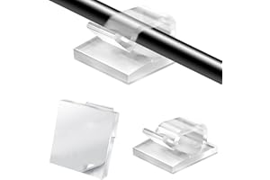 SpetngSake 60 przezroczystych łańcuchów świetlnych, samoprzylepnych haczyków, uniwersalnych uchwytów na biurko, na kabel, do aktywności na świeżym powietrzu, do mocowania kabli, łańcuch świetlny