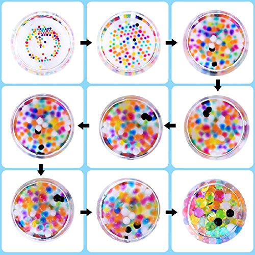 12 Farben -3000 Stück,Tesan Wasser Perlen Wasserperlen Gelperlen Aquaperlen Vaseenfüller für Hochzeit und Möbel Dekoration - 2