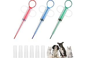 Oruola 3 Stück Tablettengeber für Katzen,Tabletteneingeber,Tablette Feeder,Haustier Pille Shooter,Haustier Medikamenten Spritze,Krankenpflege Pusher Hund Pille Shooter für Katzen Hunde