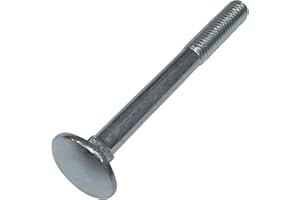 AERZETIX - Set di 100 bulloni carrello/aratro a testa tonda con collare quadrato - bulloni a testa tonda - M6x60mm - acciaio zincato - DIN 603 - C48988