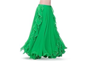 ROYAL SMEELA Falda Danza del Vientre Mujer Traje de Falda Larga Danza del Vientre Vestido Falda Gasa de práctica de Baile Falda Flamenca Disfraz Mujer