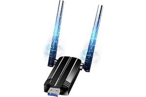 FULLARRIVE Clé WiFi Puissante, Cle WiFi AC1300 Mbps Double Bande 2.4GHz/5GHz Dongle WiFi USB 3.0 Antenne WiFi pour PC/Laptop/Desktop/Tablet Adaptateur WiFi Compatible avec Win 11/10/8/7/Vista/XP Mac OS