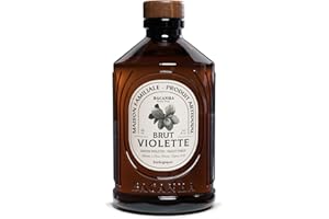 BACANHA - Sirop Brut - Sirop de Violette - Pour Eau, Apéritif, Cocktail, Limonade et Thé Glacé - 400 mL