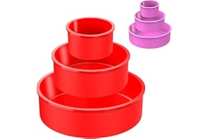 VAMAJOO Stampo in Silicone per Dolci 3Pcs - Stampi in Silicone - Stampo Silicone Torta - Stampo Torta 20cm - Tortiera in Silicone per Dolci - Stampi Silicone DOLCI - Stampi in SILICONE per Torte -STAMPO Dolci