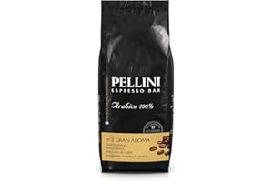 PELLINI N3 Gran Aroma Kawa Palona 100% Arabica o Pełnym i Harmonijnym Smaku, do Przygotowania Tradycyjnego Włoskiego Espresso, 1 Kg