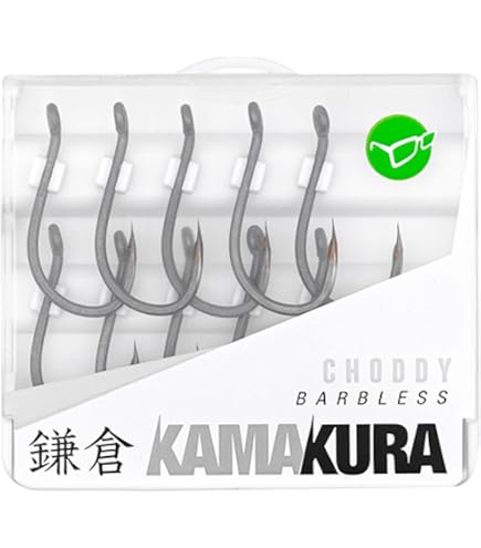Korda Kaptor Barbless Carp Hooks – 24 Packs, Sizes 4,6,8,10 – 240 Total Hooks