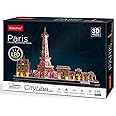 CubicFun 3D LED Puzzles City Line Paris 115 Pieces, Battery Operated, 1