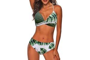 CheChury Donna Costume da Bagno Push Up Imbottito Reggiseno Bikini Due Pezzi Bikini Sexy Spiaggia Beachwear Swimwear Sportivo Mare Estate