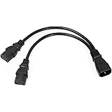 Mytlp Single C14 to Dual C13 Short Power Y Type Splitter Adapter Cable Cord