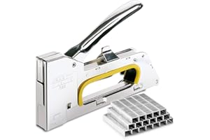 JJ PRIME- 6/8mm Heavy Duty Staple Gun | Upholstery Staplers & Tackers | DIY Staple Gun | Wall Stapler With Staples For Teachers Professional Furniture Carpentry (17.5 x 8.7cm, Free 2500 Staples 8mm)
