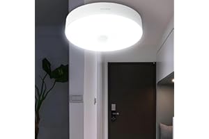 aurogeek Motion Sensor Lights Rechargeable LED: Battery Operated Powered Indoor Ceiling Lights with USB,3 Modes 300LM 7000mAh Night Pir Light Wireless Wall Lights for Lighting Stairs Shed Garage