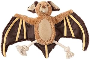 Danish Design Bertie The Bat Squeaky Crinkly Chewable Rope Dog/Puppy Toy 10 Inch