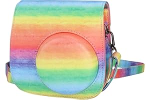 Anter Mini Funda Bolsa de Fabricada en Cuero, Dispone de Una Correa de Proteger y Bolsillo para Fujifilm Instax Mini 8 8+ Mini 9 Cámaras Instantáneas