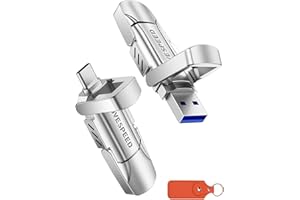 ‎MOVE SPEED MOVE SPEED USB Stick 1TB, Neuauflage Professionelle Externe SSD mit 560 MB/s, Dual USB C Stick & USB-A 3.2 Gen 2, Zink-Body, Kompatibel mit iPhone 15/16/17 Pro (ProRes 4K), MacBook, Windows & Android