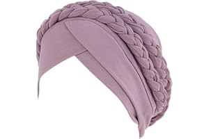 BLINGKO Turban Chimio Femme Coton,Imprimé Fleur Imprimé Casquette de Perte Cheveux Tresse Torsadée Bonnet Nuit Mode Bandeau Taille Unique Casquettes Bonnets pour Cancer