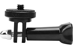 Bindpo Adapter do uchwytu na kamerę, uniwersalny adapter do kasku sportowego ze stałym uchwytem do aparatu ONE X / X2, z adapterem śrubowym 1/4 cala (czarny)