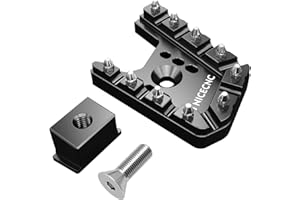 NICECNC Schwarze Bremshebelpedalverlängerung Compatible with Yamaha Tenere 700/XTZ 700 2019–2024, Tenere 700 Rally Edition 2020–2024, Tenere 700 Zubehör