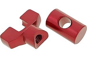 GLOBAL PARTS Bremszug Einsteller Set Aluminium rot - universal Flügelmutter Seilzug