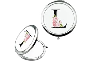 JEKUGOT Compact Mirror, Small Pocket Mirror, Make up Mirrors for Bride To Be Gifts, Personalized Gifts for Girls Women Mother(L)