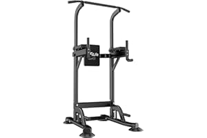 DH FitLife Power Tower Dip Station | Fitness Equipment with Pull-Up Bar, Dip Bars & Back Trainer | Multi-Function Workout Station | Power Rack for Home Gym Strength Training