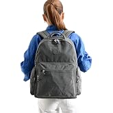 Bagacar Bolsas 1094 Su Ge&ccedil;irmez Ithal Krinkıl Kumaş Laptop B&ouml;lmeli Okul Ve G&uuml;nl&uuml;k Sırt &Ccedil;antası Gri Gri Standart Unisex