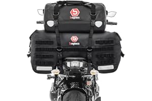 Sacoche de Selle Moto arrière Set Bagtecs SX70 + XF30 Drybag Etanche 100L