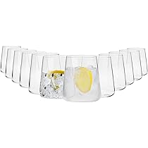 KROSNO Hoog Water Sap Drinkglazen | Set van 6 | 480 ML | Splendour Collectie | Hiball & Tumbler Crystal Glass | Perfect voor Thuis, Restaurants en Feesten | Vaatwasser Veilig