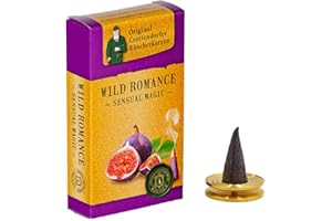 Crottendorfer Sensual Magic kadzidełka - rozmiar: M - 20 sztuk + talerz z mosiądzu - zapach: Wild Romance - Made in Germany