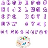 40 Pieces Fondant Cutters for Cake Decoration, Set of Cutters | Alphabet Mould, Letters Tools Decorate, Letters, Numbers and