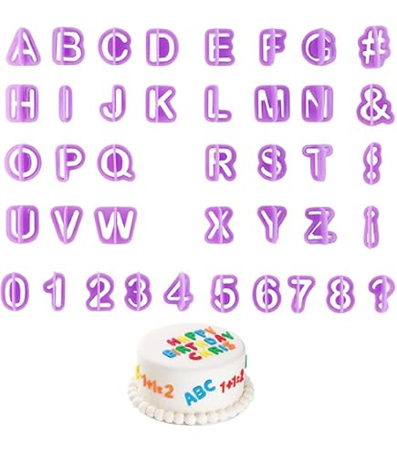 Xify‘s Alphabet-Ausstechformen – 26 Buchstaben & Stahlschaber, Edelstahl, 6,3–7,6 Cm, Für Kekse, Fondant & Deko