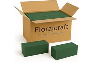 Floralcraft® Premium Wet Floral Foam Bricks (Box of 20) Foam Blocks for Fresh Flower Arrangements, Wedding, Funeral & Craft Displays