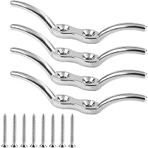 HERCHR Taquet De Bateau Plat En Inox – Finition Miroir, Résiste à L'eau Salée, Installation Directe, Pour Quai, Ponton Ou Kayak