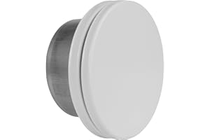 VENTILAND Difusor de ventilacion | Difusor aire acondicionado | Valvula de Techo o Pared para cocina, baño | Rejilla de Ventilación redonda ajustable en Chapa Acero | Boca de extracción (Plana, ø125mm)