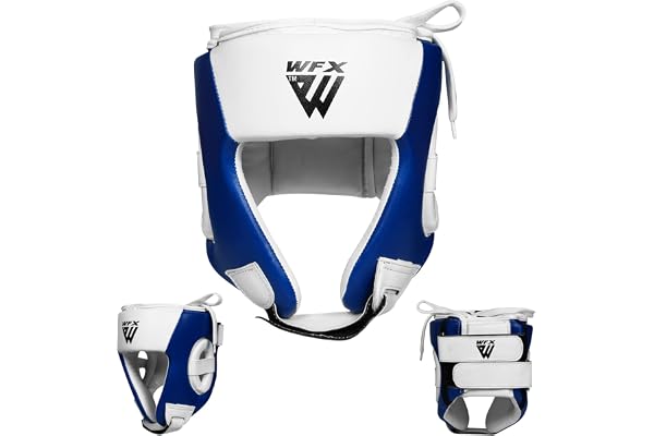 WFX Casque de boxe pour enfants, entraînement MMA, kickboxing, protection du visage et des oreilles, casque pour le sparring, le Muay Thai et le Taekwondo