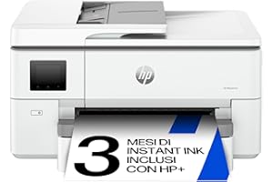 HP OfficeJet Pro 9720e 53N95B, Stampante Multifunzione per Grandi Formati, a Colori, Fronte e Retro Automatico, 22 ppm, Wi-Fi, Smart, 3 Mesi di Inchiostro Instant Ink Inclusi, Grigia
